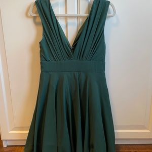 Green short formal dress